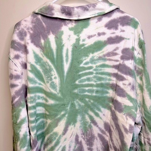 NWT Anthropologie LACAUSA Kismet Terry Fabric Jacket Sugarplum Swirl Size Large - Picture 12 of 15